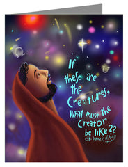 Custom Text Note Card - What Must the Creator be Like by M. McGrath