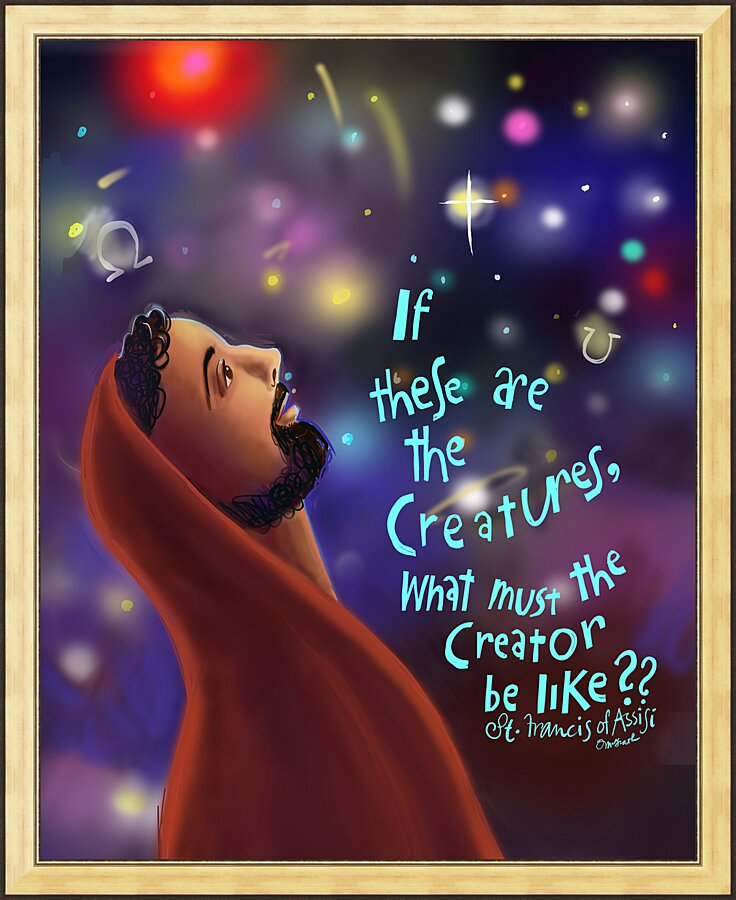Wall Frame Gold - What Must the Creator be Like by M. McGrath