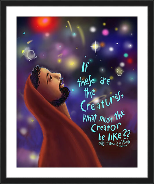 Wall Frame Black, Matted - What Must the Creator be Like by M. McGrath