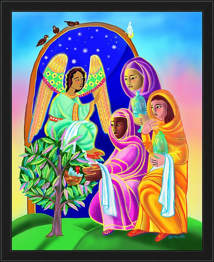 Wall Frame Black - Women at the Tomb by Br. Mickey McGrath, OSFS - Trinity Stores