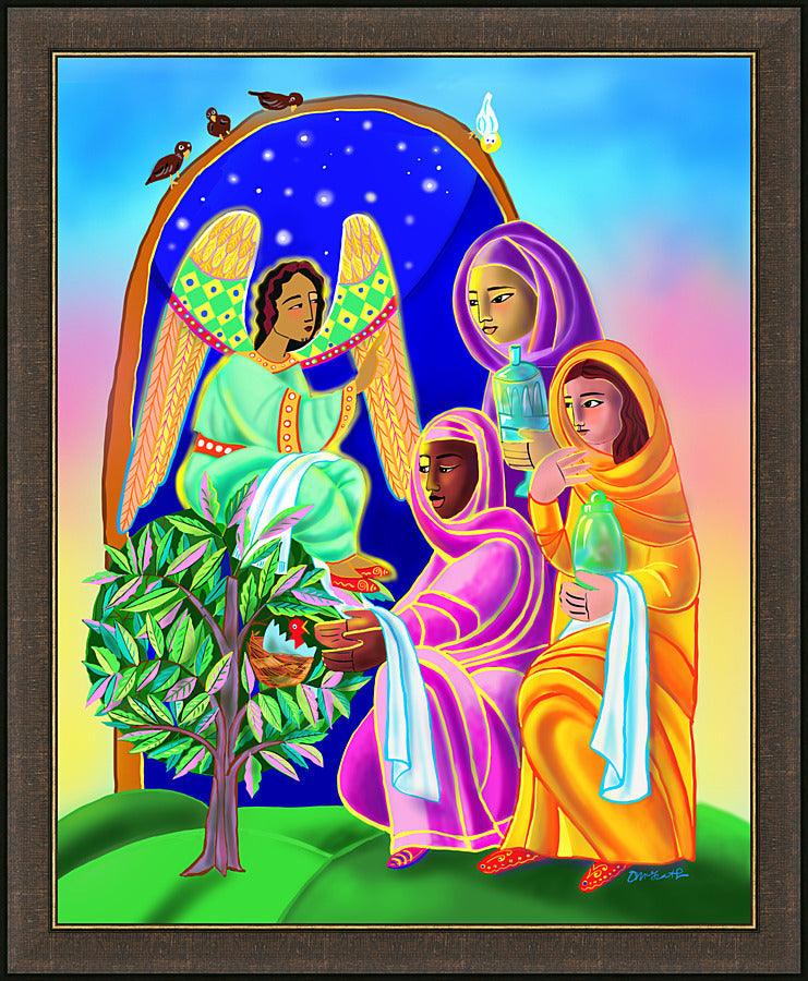 Wall Frame Espresso - Women at the Tomb by Br. Mickey McGrath, OSFS - Trinity Stores