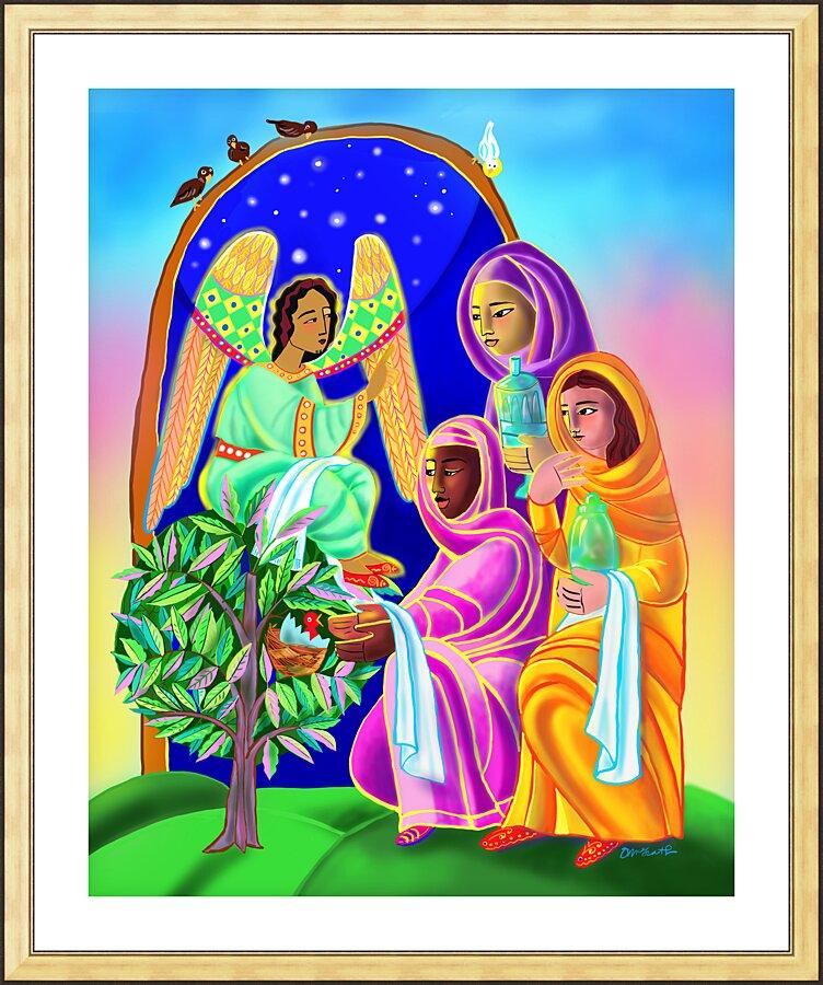 Wall Frame Gold, Matted - Women at the Tomb by Br. Mickey McGrath, OSFS - Trinity Stores