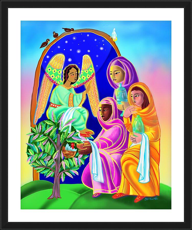 Wall Frame Black, Matted - Women at the Tomb by Br. Mickey McGrath, OSFS - Trinity Stores