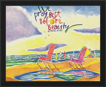 Wall Frame Black - We Pray Best Before Beauty by Br. Mickey McGrath, OSFS - Trinity Stores