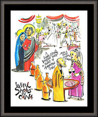 Wall Frame Espresso - Wine Snobs in Cana by M. McGrath