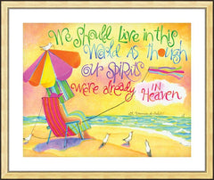 Wall Frame Gold - We Should Live In This World by M. McGrath