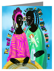 Custom Text Note Card - Women At The Well by M. McGrath