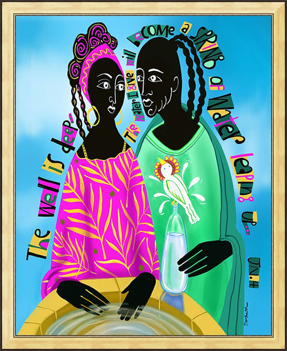 Wall Frame Gold - Women At The Well by M. McGrath