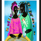Wall Frame Black, Matted - Women At The Well by M. McGrath