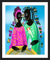Wall Frame Black - Women At The Well by M. McGrath