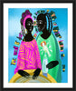 Wall Frame Black, Matted - Women At The Well by M. McGrath