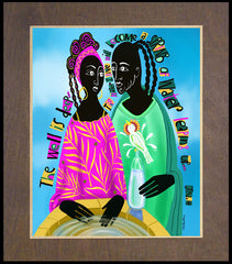 Wood Plaque Premium - Women At The Well by M. McGrath