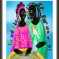Wall Frame Espresso, Matted - Women At The Well by M. McGrath