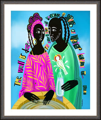 Wall Frame Espresso - Women At The Well by M. McGrath
