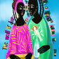 Wall Frame Espresso, Matted - Women At The Well by M. McGrath