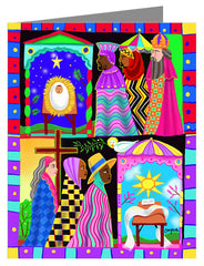 Custom Text Note Card - Three Wise Women and Three Wise Men by M. McGrath