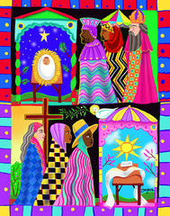 Acrylic Print - Three Wise Women and Three Wise Men by M. McGrath