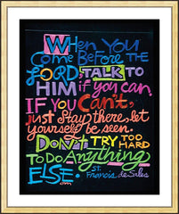 Wall Frame Gold - When You Come Before the Lord by M. McGrath