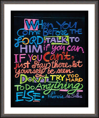 Wall Frame Espresso - When You Come Before the Lord by M. McGrath