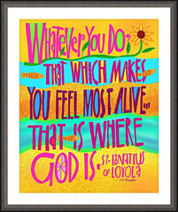 Wall Frame Espresso - St. Ignatius Loyola Quote by M. McGrath