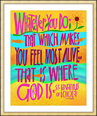Wall Frame Gold - St. Ignatius Loyola Quote by M. McGrath