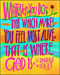 Wood Plaque - St. Ignatius Loyola Quote by M. McGrath