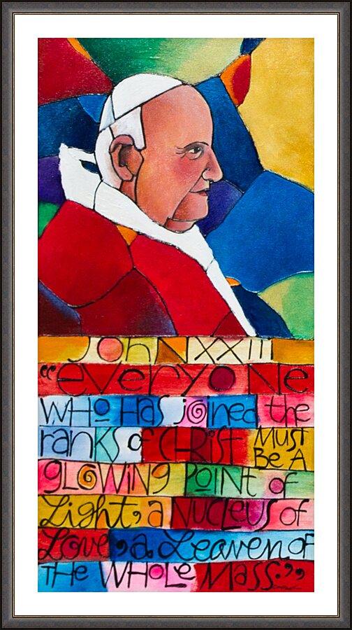 Wall Frame Espresso, Matted - St. John XXIII by Br. Mickey McGrath, OSFS - Trinity Stores