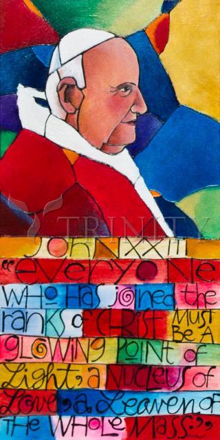 Wall Frame Espresso, Matted - St. John XXIII by Br. Mickey McGrath, OSFS - Trinity Stores