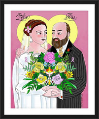 Wall Frame Black - Sts. Louis and Zélie Martin by M. McGrath