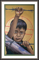 Wall Frame Espresso - Christ the Dreamer by M. Reyes