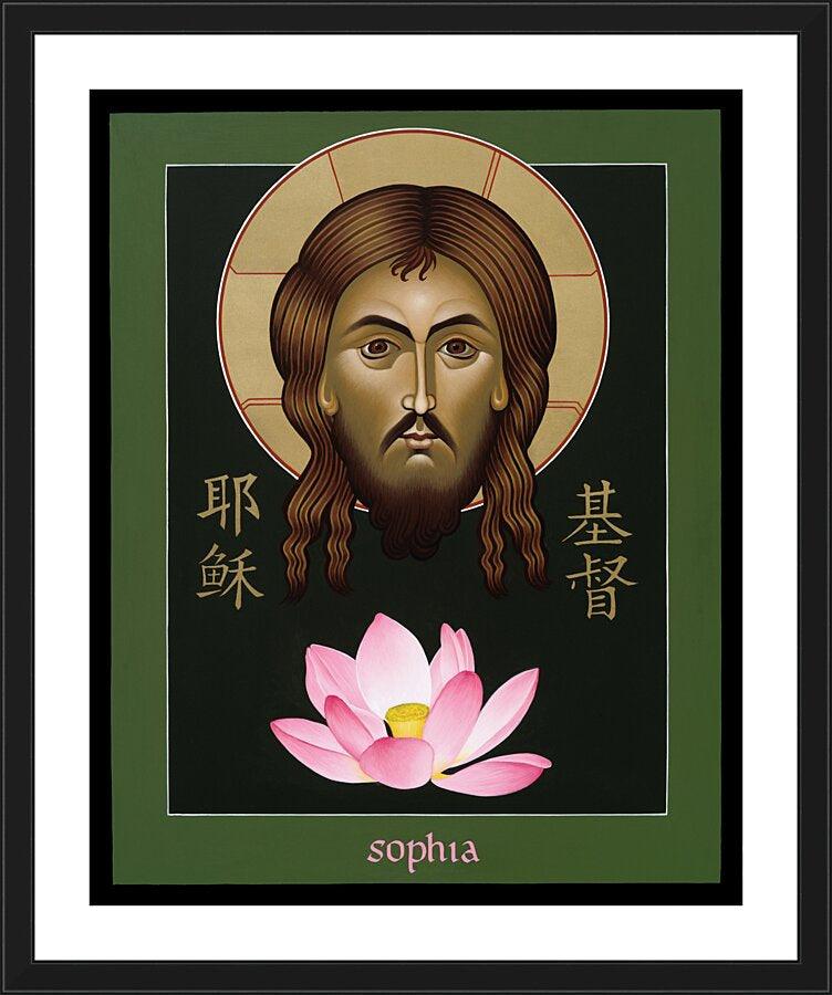 Wall Frame Black, Matted - Christ Sophia: The Word of God by Fr. Michael Reyes, OFM - Trinity Stores