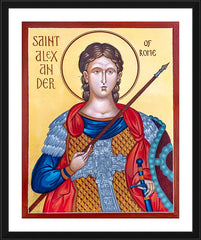 Wall Frame Black - St. Alexander of Rome by R. Gerwing