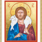 Wall Frame Gold, Matted - Christ the Good Shepherd by R. Gerwing