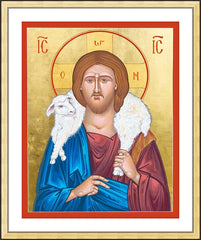 Wall Frame Gold - Christ the Good Shepherd by R. Gerwing