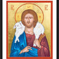 Wall Frame Black, Matted - Christ the Good Shepherd by Robert Gerwing, OFM - Trinity Stores