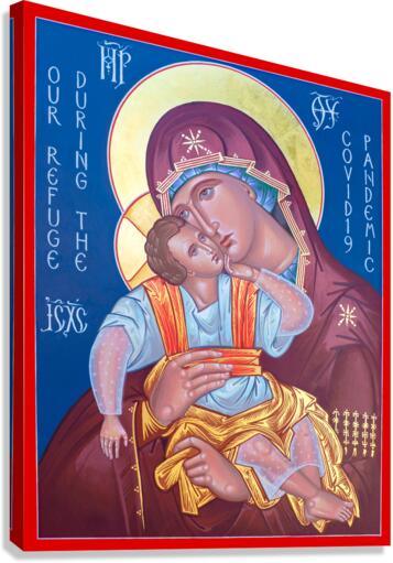 Canvas Print - Mother of God, Our Refuge During Covid-19 Pandemic by Robert Gerwing, OFM - Trinity Stores