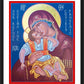 Wall Frame Black, Matted - Mother of God, Our Refuge During Covid-19 Pandemic by Robert Gerwing, OFM - Trinity Stores