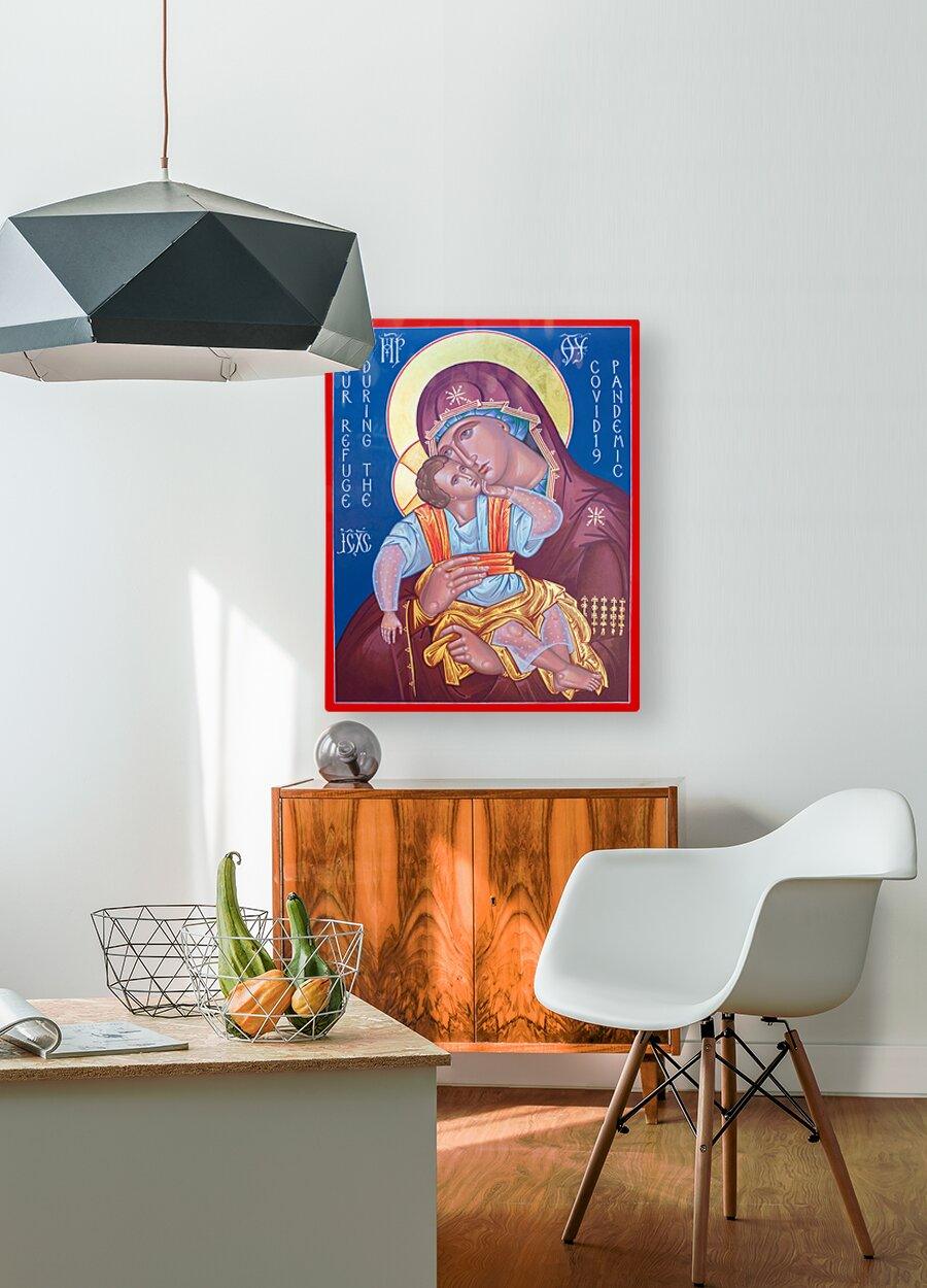 Metal Print - Mother of God, Our Refuge During Covid-19 Pandemic by R. Gerwing