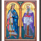 Wall Frame Espresso, Matted - Sts. Elizabeth and Louis by Robert Gerwing - Trinity Stores