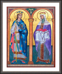 Wall Frame Espresso - Sts. Elizabeth and Louis by R. Gerwing