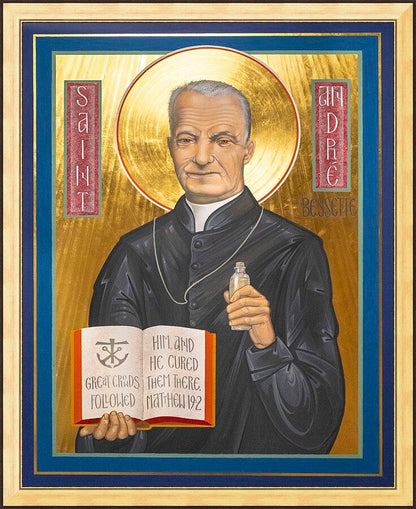 Wall Frame Gold - St. André Bessette by Robert Gerwing - Trinity Stores