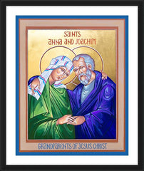 Wall Frame Black - Grandparents of Jesus by R. Gerwing