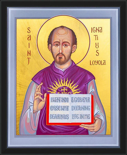 Wall Frame Black - St. Ignatius Loyola by Robert Gerwing, OFM - Trinity Stores