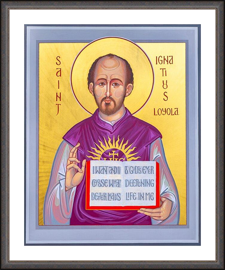 Wall Frame Espresso, Matted - St. Ignatius Loyola by Robert Gerwing - Trinity Stores