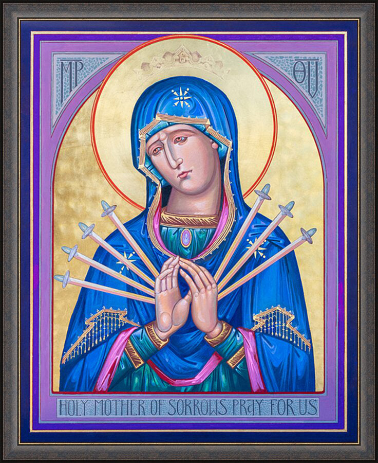 Wall Frame Espresso - Mater Dolorosa - Mother of Sorrows by R. Gerwing