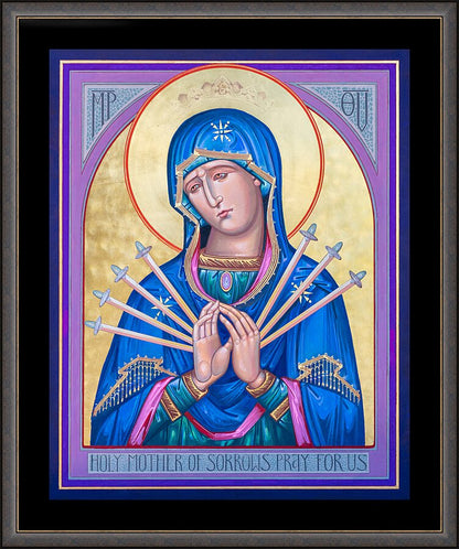Wall Frame Espresso - Mater Dolorosa - Mother of Sorrows by R. Gerwing