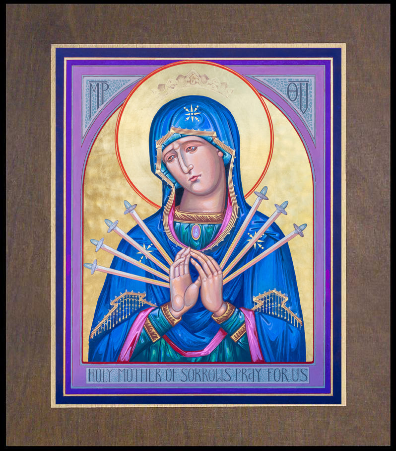 Mater Dolorosa - Mother of Sorrows - Wood Plaque Premium