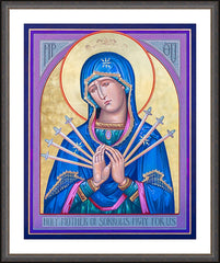 Wall Frame Espresso - Mater Dolorosa - Mother of Sorrows by R. Gerwing