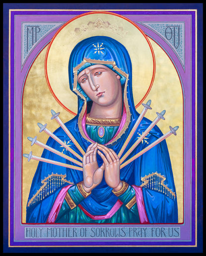 Mater Dolorosa - Mother of Sorrows - Wood Plaque