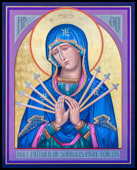 Mater Dolorosa - Mother of Sorrows - Wood Plaque